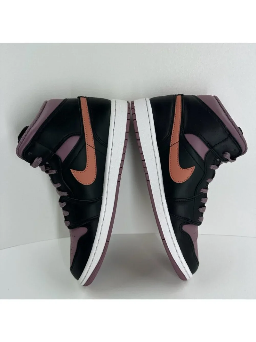 Nike Air Jordan 1 Mid Top SE FB9911-008 Sneakers Mens US 8.5 Black Sky J Mauve